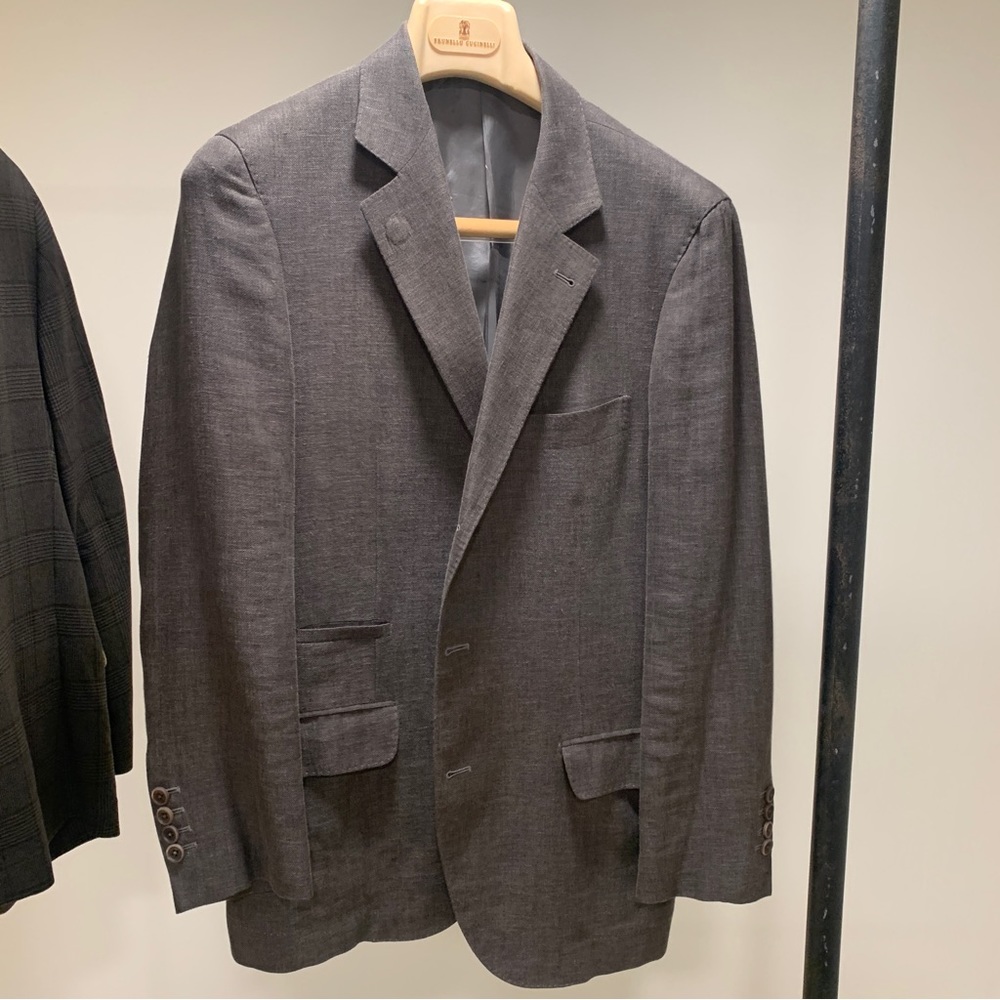 UPDATED - gorgeous Linen blend Brunello Cucinelli Suit in brown